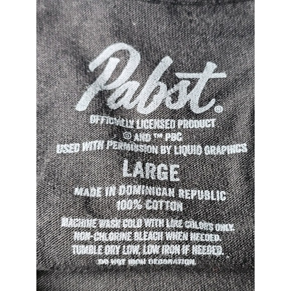 Pabst Colt 45 T-Shirt Men's Large Black Front And Back Graphic Short Sleeve NWT - Picture 3 of 6